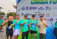 Wakapolres Sumenep, Kompol Masyhur Ade, S.I.K., menekankan pentingnya olahraga dan gaya hidup sehat saat menghadiri UNIBA Fun Run 2026.