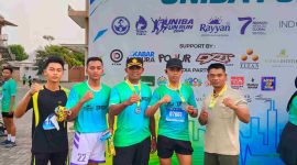 Wakapolres Sumenep, Kompol Masyhur Ade, S.I.K., menekankan pentingnya olahraga dan gaya hidup sehat saat menghadiri UNIBA Fun Run 2026.
