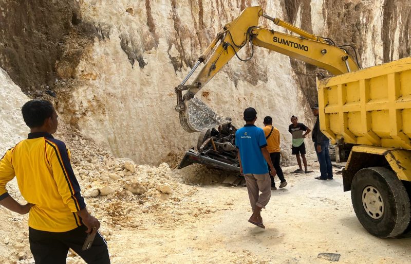 Lokasi jurang di Dusun Kembang, Desa Rombasan, Pragaan, Sumenep, tempat mobil pick up terperosok hingga menewaskan pengemudi.