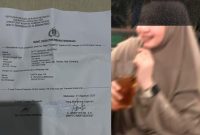 Bukti laporan di Polda Sulsel (kiri) terkait dugaan penipuan arisan online yang menyeret pemilik (owner) arisan (kanan), Selasa (17/2/2026).