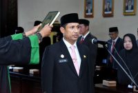 Agus Dwi Saputra mengucapkan sumpah jabatan sebagai Sekretaris Daerah (Sekda) Kabupaten Sumenep di Ruang Rapat Graha Arya Wiraraja, Kamis (26/2/2026). Prosesi ini menandai babak baru pemerintahan daerah dan penguatan jalannya birokrasi Sumenep.