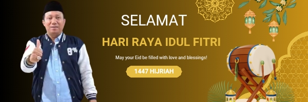 Owner Cahaya Pro H. Fathor Rosi menyampaikan Selamat Hari Raya Idul Fitri 1447 Hijriah, mohon maaf lahir dan batin.