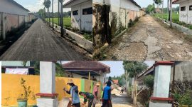 Suasana pengaspalan jalan di Kelurahan Kowel, Kecamatan Pamekasan, Rabu (4/3/2026). CV Ayunda Permata Sejahtera bersama Kodim 0826 Pamekasan melaksanakan perbaikan jalan sepanjang 170 meter yang sebelumnya rusak parah, sebagai bagian dari program kepedulian sosial di bulan suci Ramadhan.