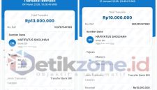 Keterangan Foto: Bukti transfer yang ditunjukkan pelapor, diduga terkait setoran uang dalam kasus dugaan pemalakan berkedok penindakan rokok.