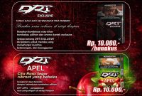 Nikmati sensasi berbeda dari DRT Exclusive yang berkarakter dan DRT Apel dengan kesegaran rasa buah. Perpaduan tembakau pilihan untuk pengalaman yang lebih nikmat. Hanya Rp10.000 per bungkus.
