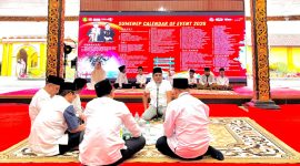 Kadisbudporpar Faruk Hanafi memberikan sambutan di acara buka puasa bersama, mengapresiasi peran media konstruktif dan kesuksesan Festival Musik Tong-Tong menembus KEN 2026