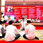 Kadisbudporpar Faruk Hanafi memberikan sambutan di acara buka puasa bersama, mengapresiasi peran media konstruktif dan kesuksesan Festival Musik Tong-Tong menembus KEN 2026