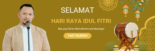 Founder BIP Ali Zainal Abidin menyampaikan Selamat Hari Raya Idul Fitri 1447 Hijriah, mohon maaf lahir dan batin