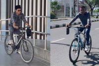 Ket foto: Aksi kompak Fraksi PDIP Sumenep gowes ke kantor, wujud keteladanan dalam mendukung gerakan hemat energi dan BBM