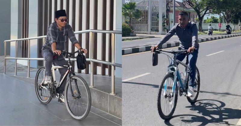 Ket foto: Aksi kompak Fraksi PDIP Sumenep gowes ke kantor, wujud keteladanan dalam mendukung gerakan hemat energi dan BBM