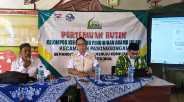 Ket foto: Suasana pertemuan perdana KKG PAI Kecamatan Pasongsongan pasca Ramadan yang digelar di SDN Panaongan I, diikuti para guru Pendidikan Agama Islam dengan penuh antusias.