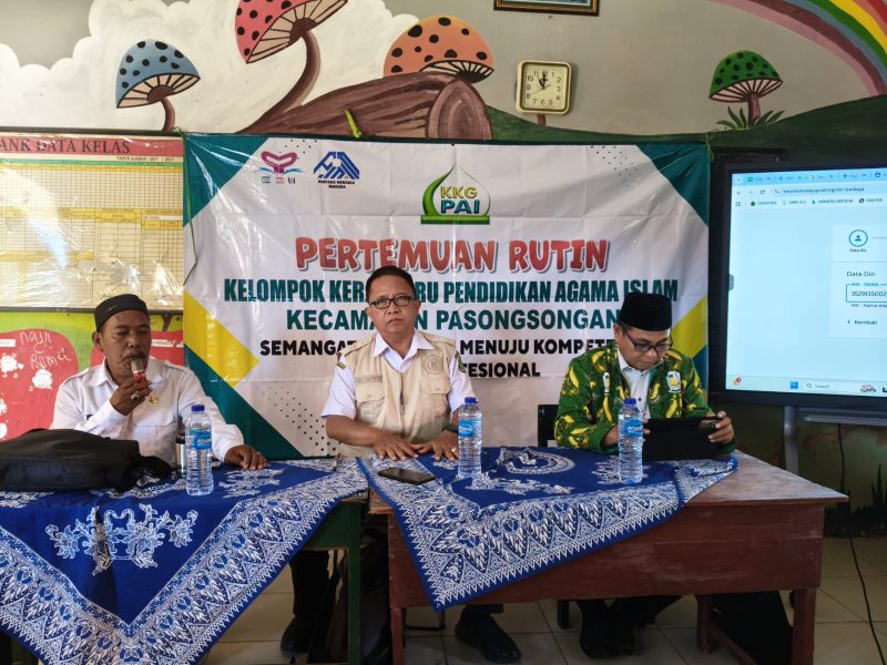 Ket foto: Suasana pertemuan perdana KKG PAI Kecamatan Pasongsongan pasca Ramadan yang digelar di SDN Panaongan I, diikuti para guru Pendidikan Agama Islam dengan penuh antusias.