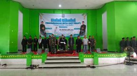 Suasana Halalbihalal Persaudaraan Setia Hati Terate Cabang Kota Blitar di Aula Pemkab Blitar lama, dihadiri pengurus, ulama, dan ratusan warga sebagai wujud penguatan persaudaraan dan komitmen menjaga kerukunan.
