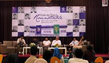 Peserta forum Malang Raya Roundtable yang digelar GEN Malang Raya saat membahas rencana laga Arema FC vs Persebaya di Stadion Kanjuruhan, Rabu (15/4/2026), di Kota Malang.