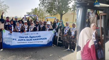 Jamaah Azfa Tour tiba dengan selamat di Sumenep usai perjalanan umrah yang nyaman dan lancar.