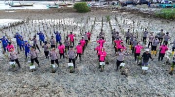 Polres Sumenep Tanam Mangrove, Wujud Nyata Kepedulian terhadap Lingkungan Pesisir