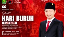 H. Hosnan, Ketua Fraksi PDI-Perjuangan DPRD Sumenep, menegaskan pentingnya perlindungan dan hak pekerja pada Hari Buruh 2026