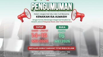 Pamflet pengumuman RSUD dr. Moh. Anwar Sumenep terkait penutupan sementara pelayanan rawat jalan selama libur dan cuti bersama Hari Kenaikan Isa Almasih 2026. Meski layanan rawat jalan tutup pada 14–15 Mei 2026, IGD tetap beroperasi 24 jam untuk pelayanan darurat.