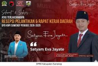 Pamflet dukungan dan ucapan selamat dari Ketua Fraksi PDI Perjuangan DPRD Kabupaten Sumenep, H. Hosnan, S.IP., M.A.P., atas pelantikan dan Rapat Kerja Daerah DPD KNPI Sumenep periode 2026–2029.