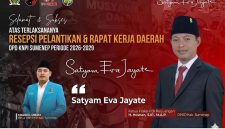 Pamflet dukungan dan ucapan selamat dari Ketua Fraksi PDI Perjuangan DPRD Kabupaten Sumenep, H. Hosnan, S.IP., M.A.P., atas pelantikan dan Rapat Kerja Daerah DPD KNPI Sumenep periode 2026–2029.