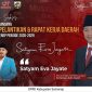 Pamflet dukungan dan ucapan selamat dari Ketua Fraksi PDI Perjuangan DPRD Kabupaten Sumenep, H. Hosnan, S.IP., M.A.P., atas pelantikan dan Rapat Kerja Daerah DPD KNPI Sumenep periode 2026–2029.
