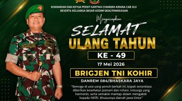Kodim 0826/Pamekasan Kirim Doa dan Penghormatan di HUT ke-49 Brigjen TNI Kohir