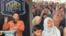 Founder BIP Foundation, Ali Zainal Abidin, saat menyampaikan pesan spiritual di hadapan ratusan jamaah dalam peresmian Istana Tahfidz Alquran di Cirebon beberapa hari yang lalu.