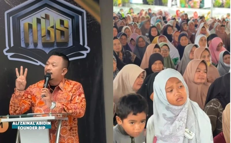 Founder BIP Foundation, Ali Zainal Abidin, saat menyampaikan pesan spiritual di hadapan ratusan jamaah dalam peresmian Istana Tahfidz Alquran di Cirebon beberapa hari yang lalu.