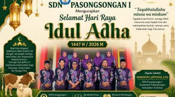 SDN Pasongsongan I Sumenep Sampaikan Ucapan Selamat Idul Adha 2026, Kepsek Mariyatul Qiptiyah Tekankan Spirit Keikhlasan dan Pengorbanan