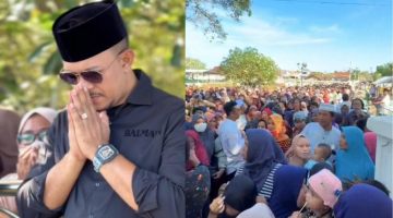 Founder BIP Ali Zainal Abidin saat berziarah ke makam almarhumah ibunda Ainun, di tengah ribuan warga yang memadati area pemakaman. Suasana haru menyelimuti momen tersebut ketika santunan kembali mengalir dan disambut antusias masyarakat dari berbagai wilayah.