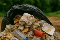 Ilustrasi sampah yang dibuang sembarangan di tepi jalan menjadi potret nyata rendahnya kesadaran sebagian masyarakat terhadap kebersihan lingkungan. Kondisi ini tidak hanya merusak estetika kawasan, tetapi juga berpotensi menimbulkan bau tidak sedap, pencemaran lingkungan, hingga mengganggu kesehatan warga sekitar.