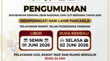 Rawat Jalan Libur 1 Juni 2026, Puskesmas Pandian Sumenep Pastikan UGD dan Bersalin Tetap 24 Jam