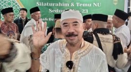 Kepala Desa Pangarangan sekaligus Penasehat Persaudaraan Kepala Desa Kabupaten Sumenep, H. Miskun Legiyono, saat menghadiri kegiatan Silaturahim dan Temu NU Se-Dunia ke-23 yang diselenggarakan PCINU Arab Saudi di Kota Suci Makkah, Senin (1/6/2026). 