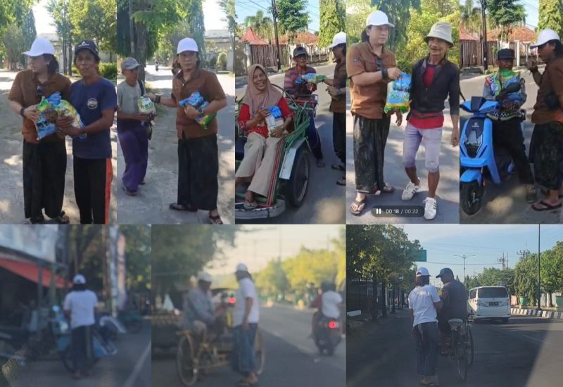 Pimpinan Redaksi Detikzone.id turun langsung membagikan bantuan dalam gerakan berbagi setiap hari di Sumenep.