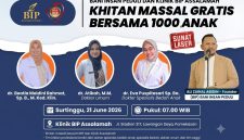 BIP siapkan pelaksanaan Khitan Gratis 1.000 Anak sebagai wujud gerakan kemanusiaan di tengah masyarakat.