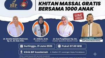 BIP siapkan pelaksanaan Khitan Gratis 1.000 Anak sebagai wujud gerakan kemanusiaan di tengah masyarakat.