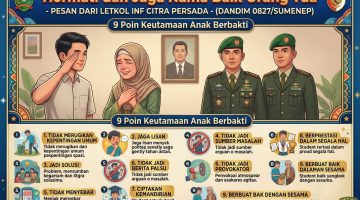 Jangan Biarkan Jari dan Lisan Menyakiti, Dandim Sumenep Sampaikan Pesan Moral untuk Generasi Bangsa