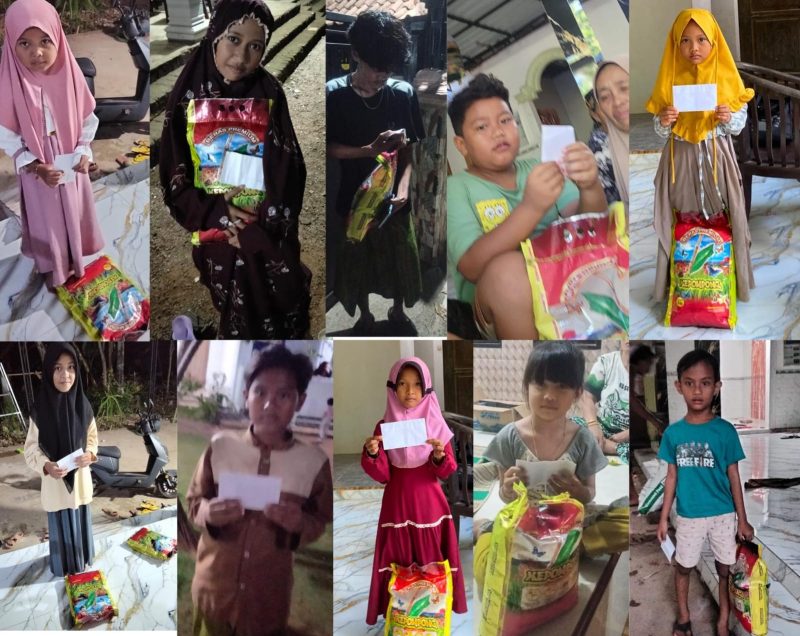 Penyaluran sembako dan uang tunai oleh Detikzone.id kepada anak yatim di pelosok desa Sumenep berlangsung penuh haru.
