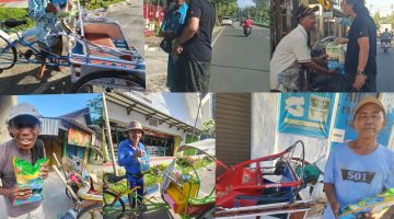 Abang becak di Sumenep tersenyum haru saat mendapatkan bantuan dari Program Berbagi Setiap Hari Detikzone.id, di tengah kondisi pendapatan yang tidak menentu setiap harinya.