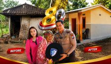 Rumah Ibu Musinten di Desa Kolpo yang kini telah selesai direnovasi menjadi hunian layak, sebagai wujud kepedulian Polres Sumenep kepada masyarakat kurang mampu.