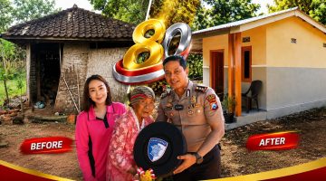 Rumah Ibu Musinten di Desa Kolpo yang kini telah selesai direnovasi menjadi hunian layak, sebagai wujud kepedulian Polres Sumenep kepada masyarakat kurang mampu.