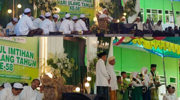 Suasana pengajian umum dan penerimaan piagam penghargaan pada hari kedua Haflatul Imtihan HUT ke-58 Tarbiyatus Shibyan Jadung Dungkek