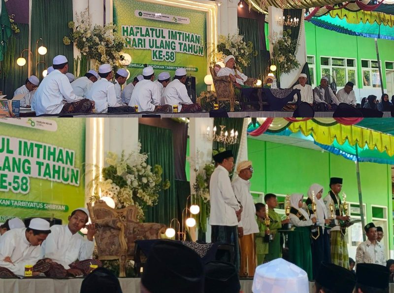 Suasana pengajian umum dan penerimaan piagam penghargaan pada hari kedua Haflatul Imtihan HUT ke-58 Tarbiyatus Shibyan Jadung Dungkek