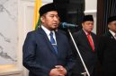 Bupati Sumenep, Achmad Fauzi Wongsojudo, saat memimpin pelantikan dan pengambilan sumpah jabatan PPT Pratama di Paseban Agung Sultan Abdurrahman.