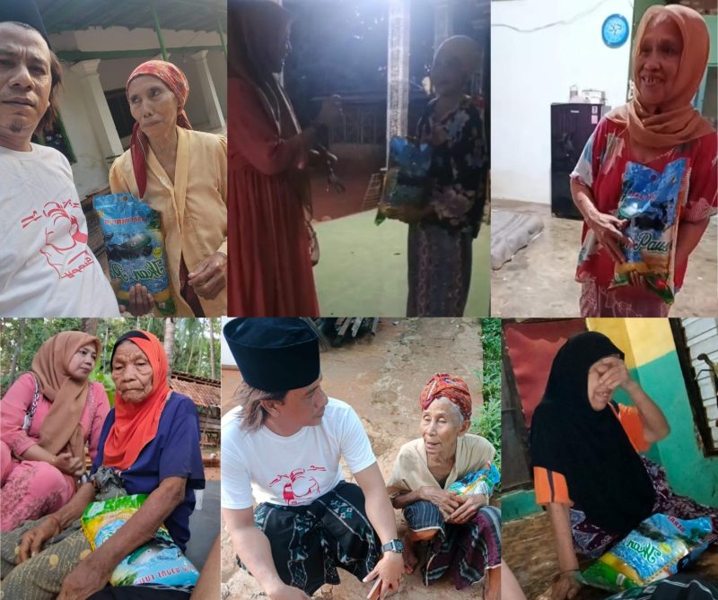 Penyaluran bantuan kepada warga kurang mampu dalam rangka Hari Ke-24 Program Berbagi Setiap Hari Detikzone.id di Kabupaten Sumenep
