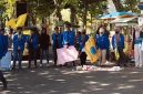 Massa aksi PMII Kabupaten Sampang menyampaikan tuntutan evaluasi menyeluruh terhadap Program Makan Bergizi Gratis (MBG) dan moratorium sementara Koperasi Desa/Kelurahan Merah Putih (KDKMP) saat berunjuk rasa di depan Gedung DPRD Sampang, Kamis (25/6/2026).