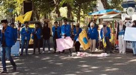 Massa aksi PMII Kabupaten Sampang menyampaikan tuntutan evaluasi menyeluruh terhadap Program Makan Bergizi Gratis (MBG) dan moratorium sementara Koperasi Desa/Kelurahan Merah Putih (KDKMP) saat berunjuk rasa di depan Gedung DPRD Sampang, Kamis (25/6/2026).