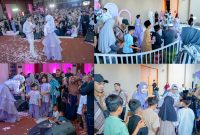 Suasana Tasyakuran Milad Afifah ke-7 di Aula Tuan Ghube Uniba Madura berlangsung khidmat dan penuh kebersamaan. Acara diisi tausiyah, penampilan Valen DA7 dan Mila, sholawat bersama, serta penyerahan santunan kepada 1.000 anak yatim dalam rangka menyambut bulan Muharam.