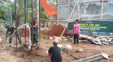 Sumur Bor TNI AD Alirkan Air Bersih Deras untuk Warga Bilangan Sumenep