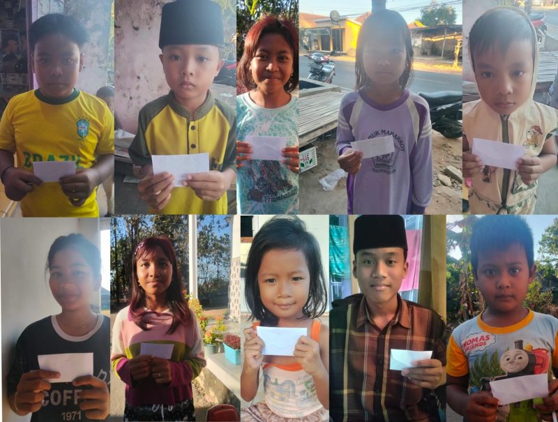 Santunan kepada anak yatim dalam Gerakan Jumat Berkah di bulan Muharram, sebagai bagian dari Hari ke-40 Program Berbagi Setiap Hari yang mengusung semangat Jurnalisme Ihdinas Sirotol Mustaqim.